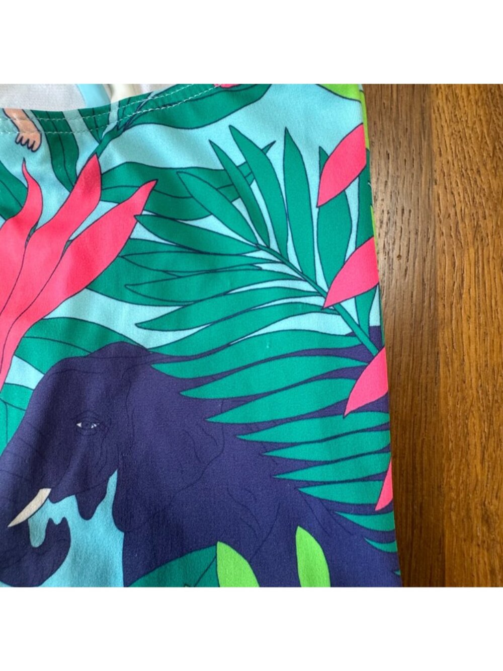 MINI BODEN Jungle Print Tankini Top Girls 4-5 110cm Monkey Tiger Swim Tank 4T 5T - Picture 7 of 9